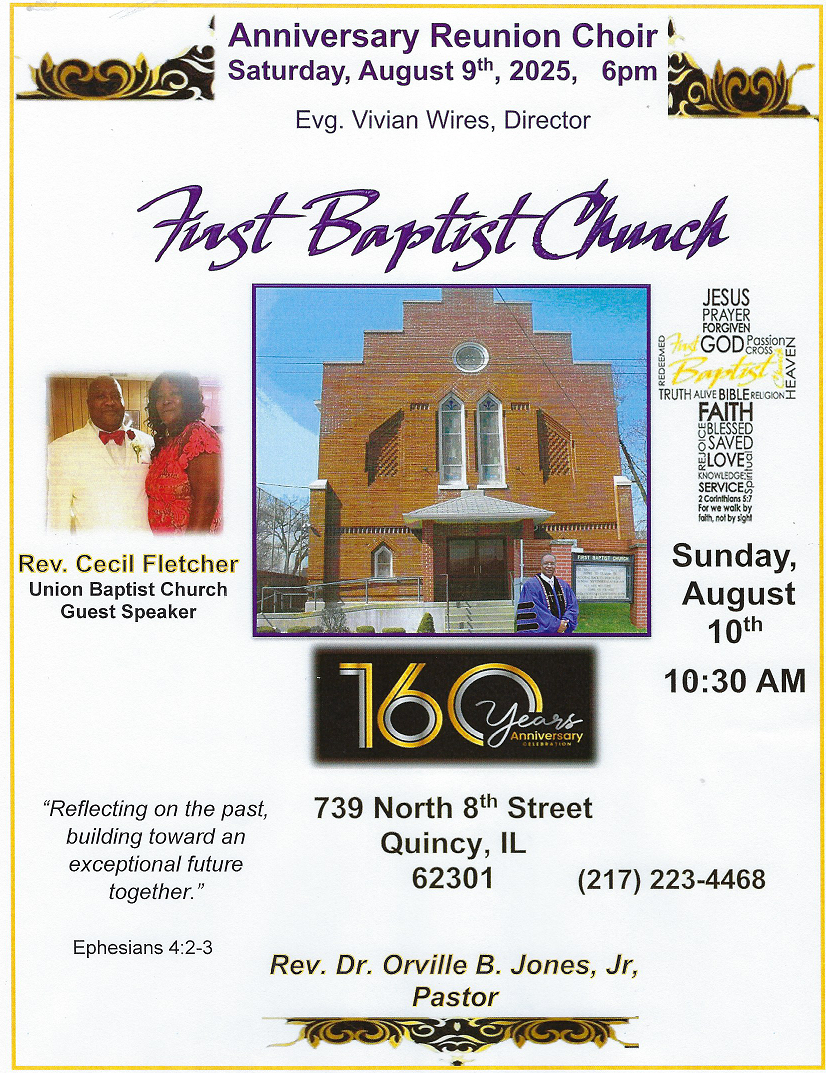 First Baptist Church is celebrating it’s 160th Anniversary